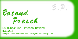 botond presch business card